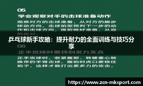 乒乓球新手攻略：提升耐力的全面训练与技巧分享